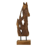 Scultura Radice 1, Marrone, Legno, 18x13x55 cm, Seven Design