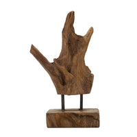 Scultura Radice 4, Marrone, Legno, 20x11x34 cm, Seven Design