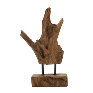 Scultura Radice 4, Marrone, Legno, 20x11x34 cm, Seven Design