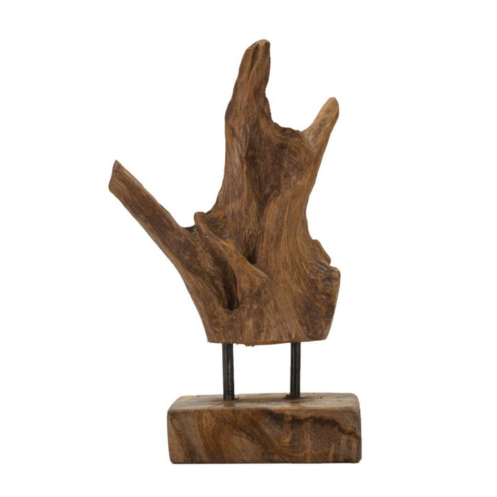 Scultura Radice 4, Marrone, Legno, 20x11x34 cm, Seven Design