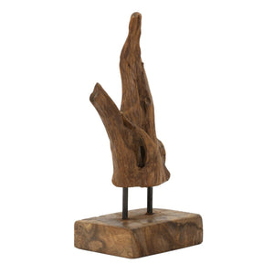 Scultura Radice 4, Marrone, Legno, 20x11x34 cm, Seven Design
