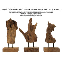 Scultura Radice 4, Marrone, Legno, 20x11x34 cm, Seven Design