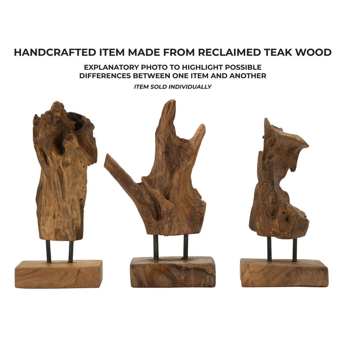 Scultura Radice 4, Marrone, Legno, 20x11x34 cm, Seven Design