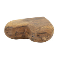 Scultura Cuore 11, Marrone, Legno, 16x14x4,5 cm, Seven Design