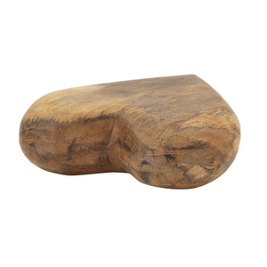 Scultura Cuore 11, Marrone, Legno, 16x14x4,5 cm, Seven Design