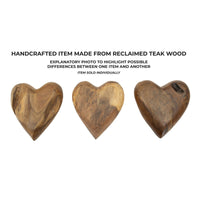 Scultura Cuore 11, Marrone, Legno, 16x14x4,5 cm, Seven Design