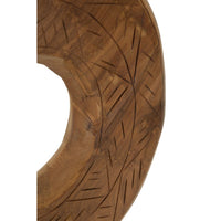 Scultura Cerchi 37, Marrone, Legno, 28x10x38 cm, Seven Design