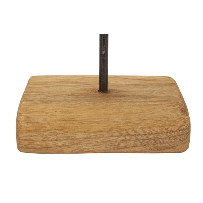 Scultura Cerchi 37, Marrone, Legno, 28x10x38 cm, Seven Design