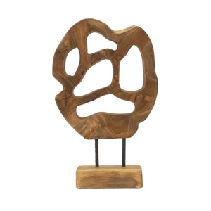 Scultura Radice 5, Marrone, Legno, 25x10x38 cm, Seven Design