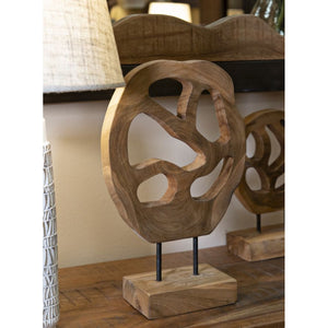 Scultura Radice 5, Marrone, Legno, 25x10x38 cm, Seven Design