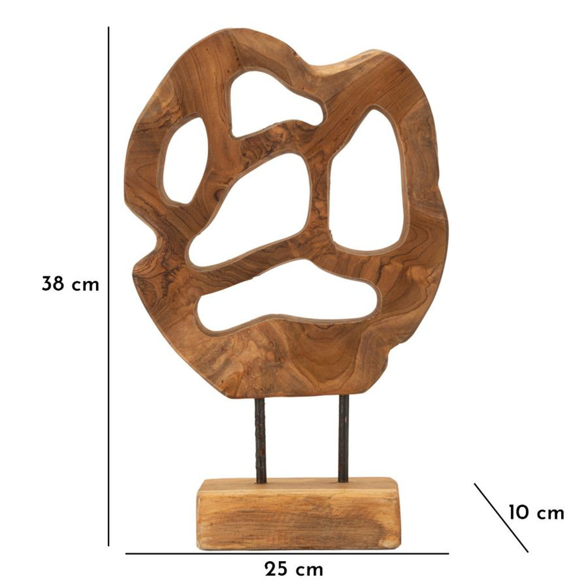 Scultura Radice 5, Marrone, Legno, 25x10x38 cm, Seven Design