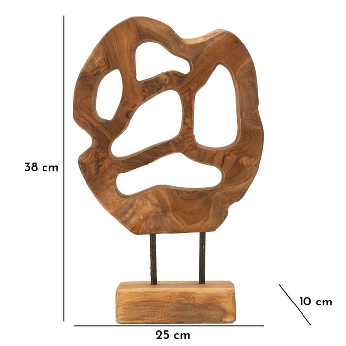 Scultura Radice 5, Marrone, Legno, 25x10x38 cm, Seven Design