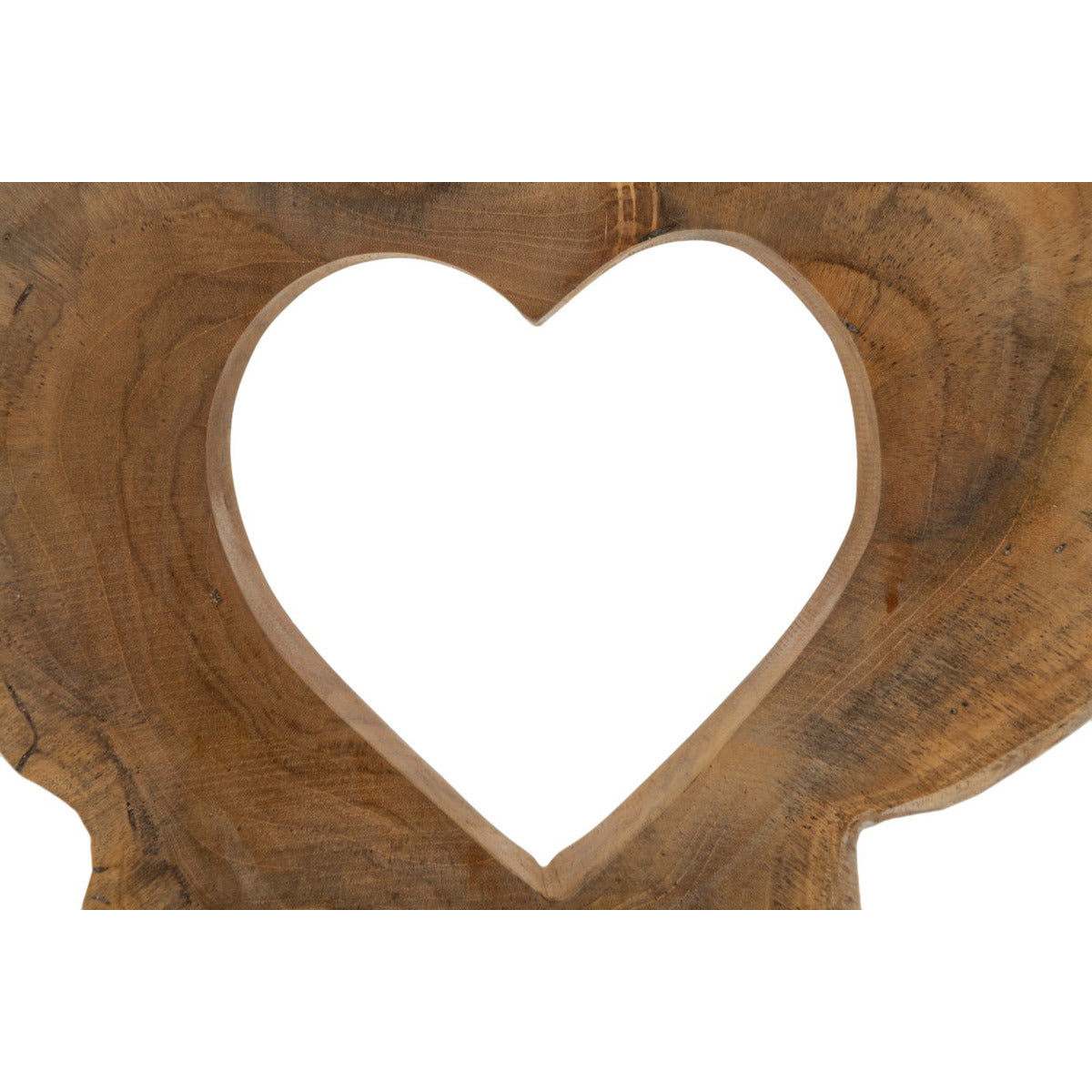 Scultura Cuore 7, Marrone, Legno, 28x10x38 cm, Seven Design