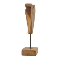 Scultura Cuore 9, Marrone, Legno, 15x10x35 cm, Seven Design