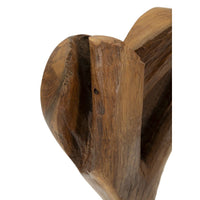 Scultura Cuore 9, Marrone, Legno, 15x10x35 cm, Seven Design
