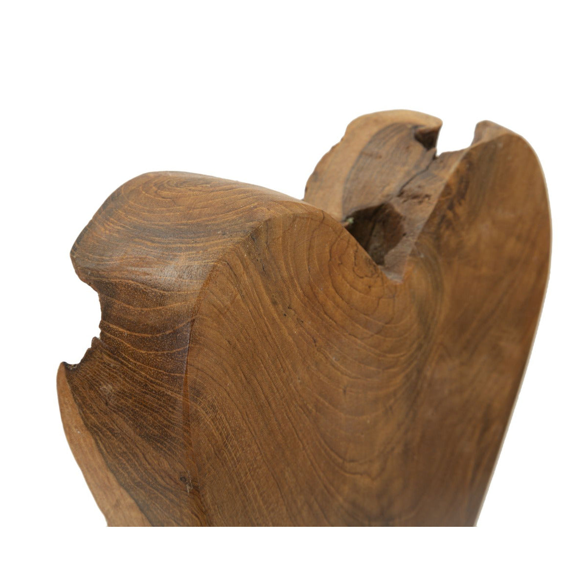 Scultura Cuore 9, Marrone, Legno, 15x10x35 cm, Seven Design