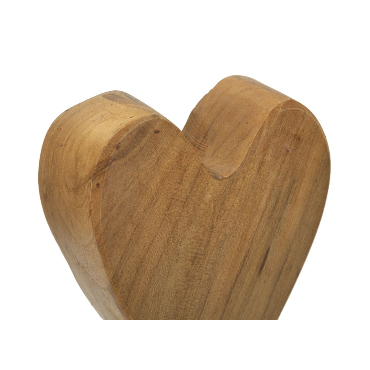 Scultura Cuore 10, Marrone, Legno, 10x10x25 cm, Seven Design