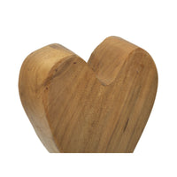 Scultura Cuore 10, Marrone, Legno, 10x10x25 cm, Seven Design
