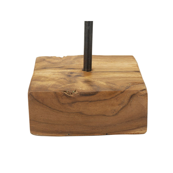 Scultura Cuore 10, Marrone, Legno, 10x10x25 cm, Seven Design