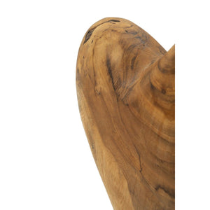 Scultura Cuore 6, Marrone, Legno, 20x12x37 cm, Seven Design