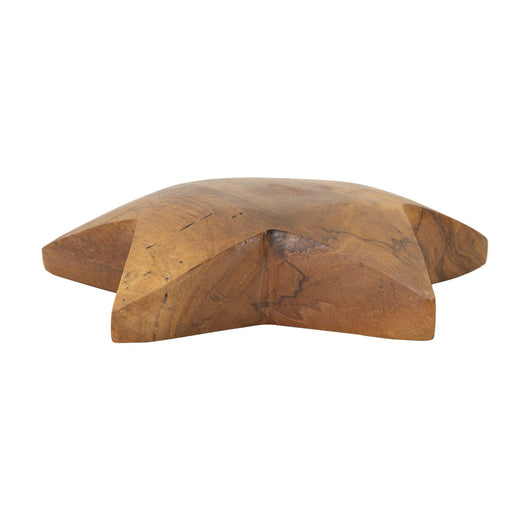 Scultura Star 1, Marrone, Legno, 19x5x19 cm, Seven Design