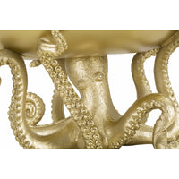 Vassoio Polipo 2, Oro, Poliresina, 30x30x18 cm, Seven Design