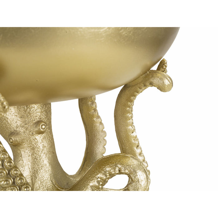 Vassoio Polipo 2, Oro, Poliresina, 30x30x18 cm, Seven Design