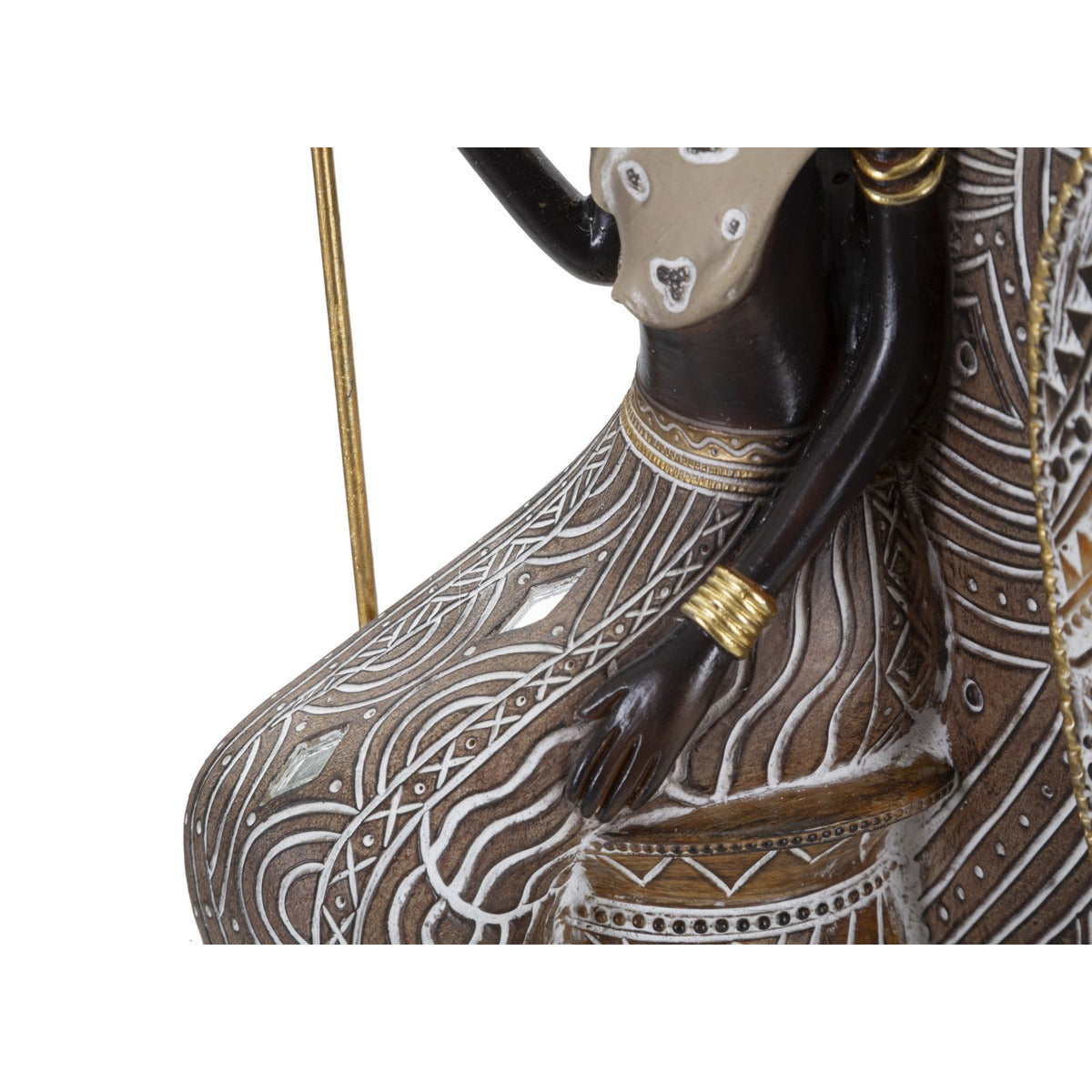 Scultura Africa 10, Multicolore, Poliresina, 16x11,5x38 cm, Seven Design