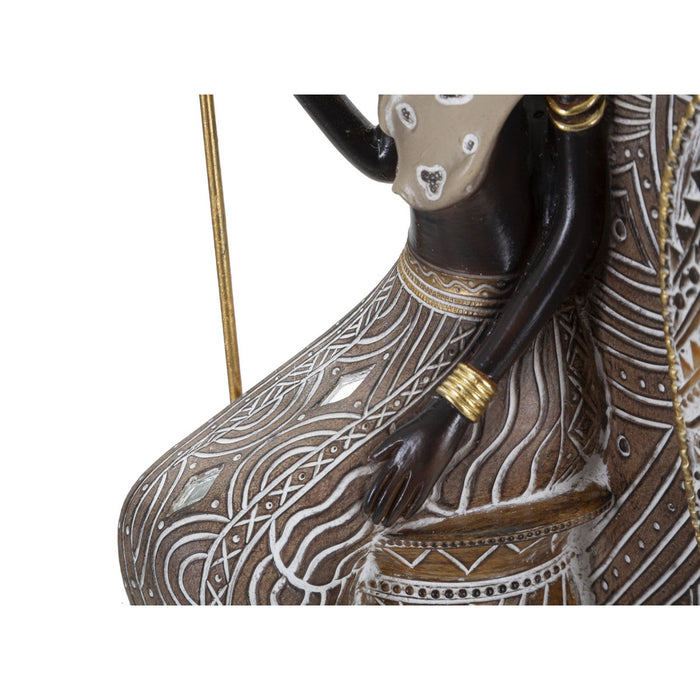 Scultura Africa 10, Multicolore, Poliresina, 16x11,5x38 cm, Seven Design