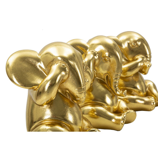 Scultura Scimmia 11, Oro, Poliresina, 15,5x15,5x20,5 cm, Seven Design