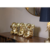 Scultura Scimmia 11, Oro, Poliresina, 15,5x15,5x20,5 cm, Seven Design