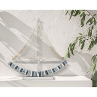 Scultura Barca 2, Multicolore, Legno, 45x7x45 cm, Seven Design