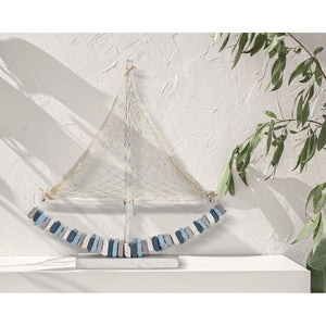 Scultura Barca 2, Multicolore, Legno, 45x7x45 cm, Seven Design