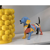 Scultura Cane 4, Multicolore, Poliresina, 32,5x9,7x20,5 cm, Seven Design