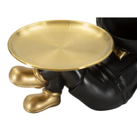 Vassoio Cane 18, Nero, Poliresina, 27x17x18,5 cm, Seven Design