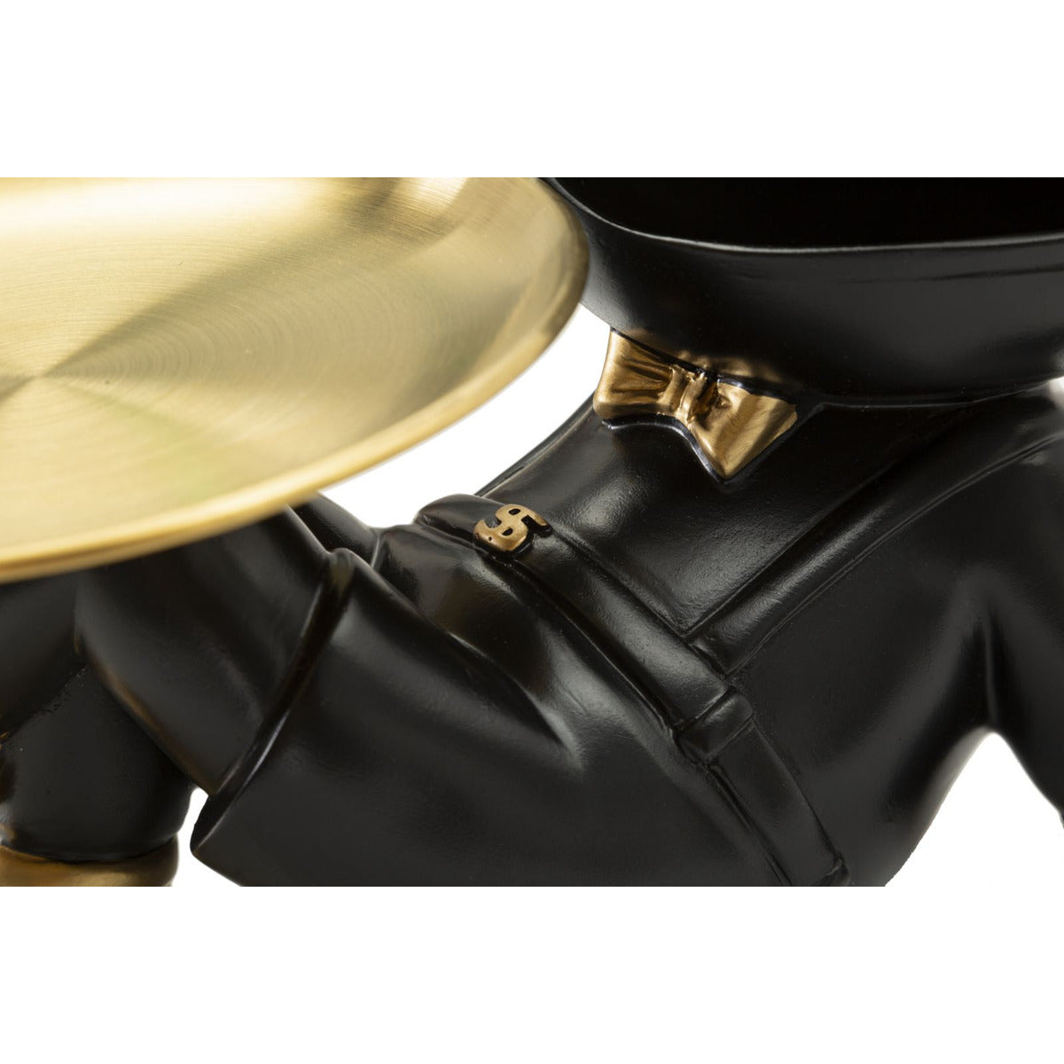 Vassoio Cane 18, Nero, Poliresina, 27x17x18,5 cm, Seven Design