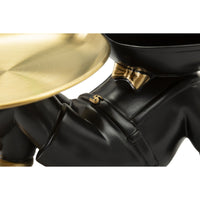 Vassoio Cane 18, Nero, Poliresina, 27x17x18,5 cm, Seven Design