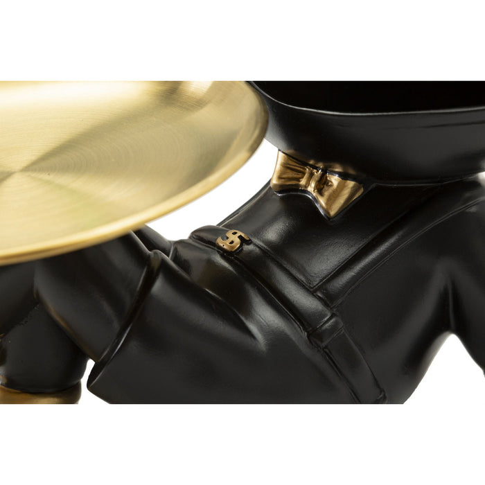 Vassoio Cane 18, Nero, Poliresina, 27x17x18,5 cm, Seven Design