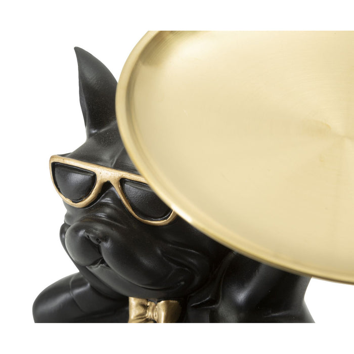 Vassoio Cane 19, Nero, Poliresina, 27x17x18,5 cm, Seven Design