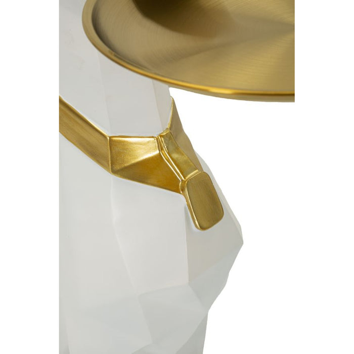 Vassoio Cane 16, Bianco, Poliresina, 27x51x74 cm, Seven Design