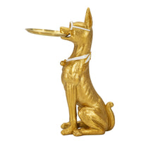 Vassoio Cane 17, Oro, Poliresina, 27x51x74 cm, Seven Design