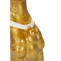 Vassoio Cane 17, Oro, Poliresina, 27x51x74 cm, Seven Design