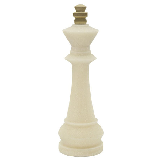 Scultura Scacchi 1, Bianco, Poliresina, 13x13x41 cm, Seven Design