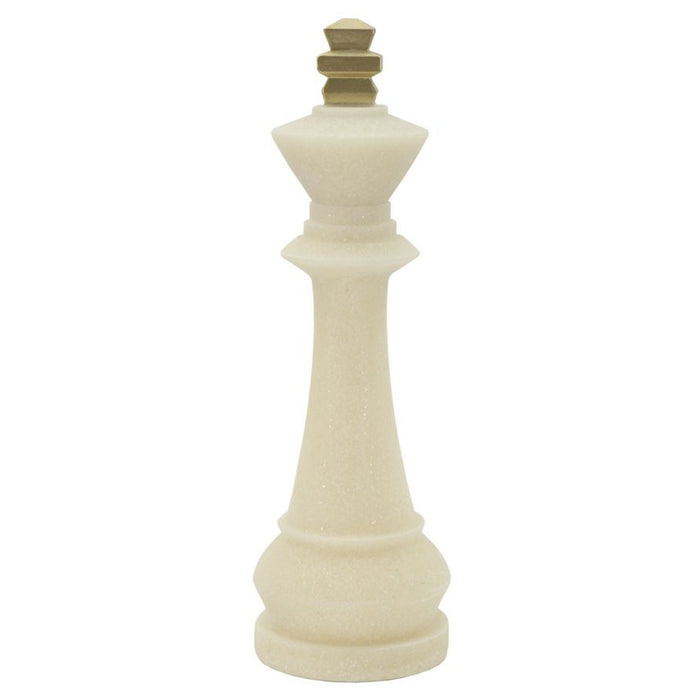 Scultura Scacchi 1, Bianco, Poliresina, 13x13x41 cm, Seven Design