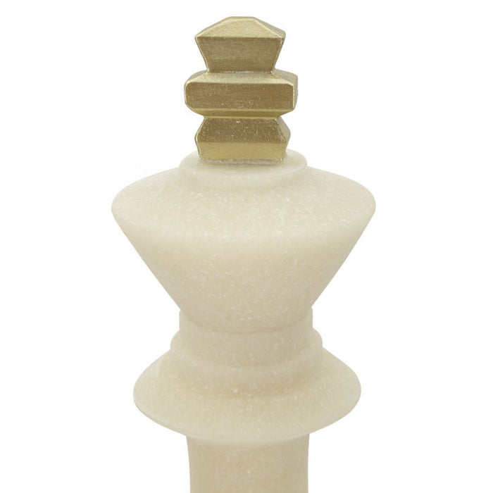 Scultura Scacchi 1, Bianco, Poliresina, 13x13x41 cm, Seven Design