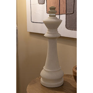 Scultura Scacchi 1, Bianco, Poliresina, 13x13x41 cm, Seven Design