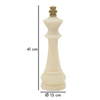 Scultura Scacchi 1, Bianco, Poliresina, 13x13x41 cm, Seven Design