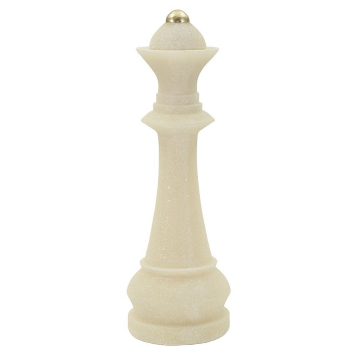 Scultura Scacchi 2, Bianco, Poliresina, 12x12x36 cm, Seven Design