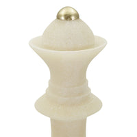 Scultura Scacchi 2, Bianco, Poliresina, 12x12x36 cm, Seven Design