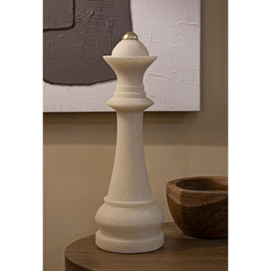 Scultura Scacchi 2, Bianco, Poliresina, 12x12x36 cm, Seven Design
